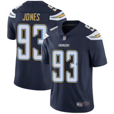 Los Angeles Chargers NFL Football Justin Jones Navy Blue Jersey Men Limited #93 Home Vapor Untouchable->los angeles chargers->NFL Jersey